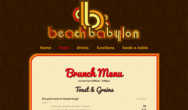 Beach Babylon website